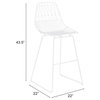 Brody Bar Chair, Set of 2 White