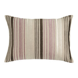 Mavis Embroidered Stripes Pillow - Decorative Pillows