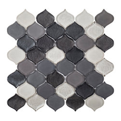 Droplet &ndash; Silhouette &ndash; 10.375 x 10.25 &ndash; (10131) - Mosaic Tile - Jeffrey Court - Mosaic Tile