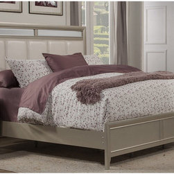 Alpine Furniture Silver Dreams Queen Panel Bed in Silver with Upholstered Headbo - Products