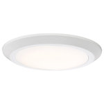 Quoizel - Quoizel Verge LED Flush Mount VRG1612W - LED Flush Mount from Verge collection in Fresco finish.. No bulbs included. Available in three finishes and four sizes, the Verge flush mount is suited for a variety of room applications. In your choice of brushed nickel, white or oil-rubbed bronze, it is featured in sizes of 7.5��, 12��, 16�� or 20��. The domed white acrylic shade is illuminated with integrated LED technology and the thick canopy adds depth to the simple structure. No UL Availability at this time.