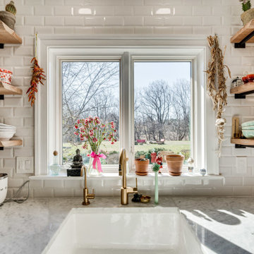 Transitional Two-Finish Kitchen & Bar Design Potomac, MD