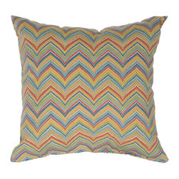 Essentials by DFO - Multicolor Roselle Outdoor Pillow, 18"x18" - Outdoor Cushions And Pillows
