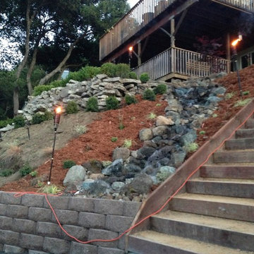 Neglected hillside transformation - Waterfall
