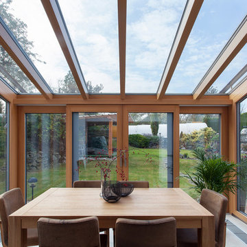 Modern interior with rustic oak veneer