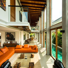 Stairs, railings, dbl ht rooms