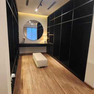 Dark Luxury Walk-in Wardrobe