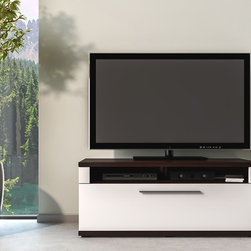 Edel TV Stand | Oak / White - Entertainment Centers And Tv Stands