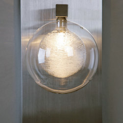 Breath Sconce - Custom Sconce with Blown Glass Pendant Light - Wall Sconces