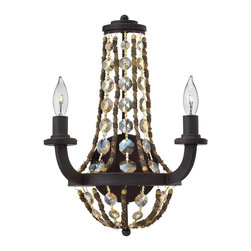 Fredrick Ramond Hamlet 2-Light Wall Sconce in Vintage Bronze Finish - Wall Sconces