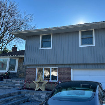 Massapequa Siding - Sterling Gray Board & Batten | Alpha Windows & Siding