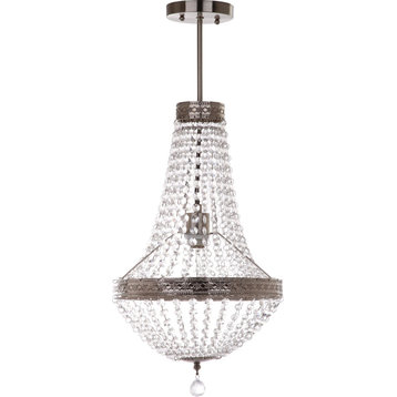 Shirley Grand Pendant Lamp - Nickel, Clear