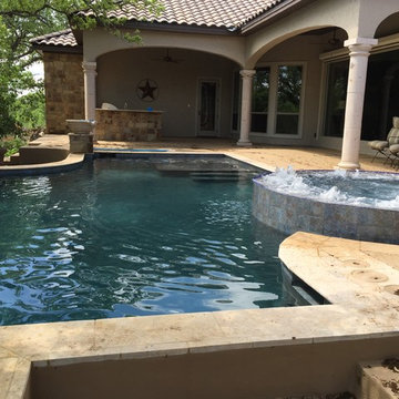 Geometric Shape Pool Spa