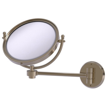 8" Wall-Mount Makeup Mirror 3X Magnification, Antique Pewter