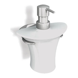 Secret Bath - Secret Bath. White porcelain wall soap dispenser. Amara collection - Soap & Lotion Dispensers