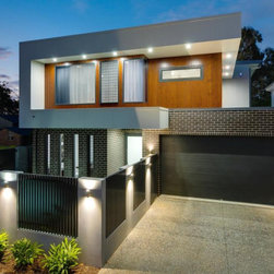 Main entrance of Galleon Home with Breezway Louvres - Windows