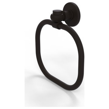 Continental Towel Ring With Twist Accents, Oil Rubbed Bronze
