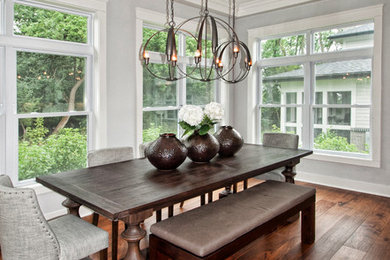 Dining room - transitional dining room idea in Detroit