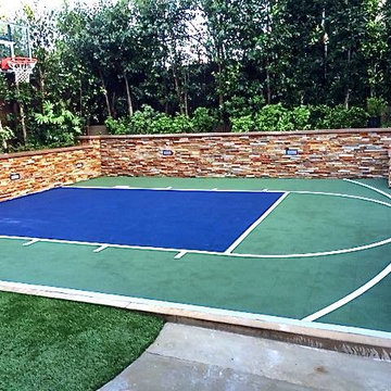 SnapSports - Cool Little Backyard Basketball Court Install