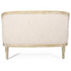 Alton Fabric Upholstered Loveseat, Beige and Natural