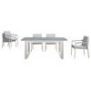 Oslo 7 Pc Aluminum Outdoor Patio Furniture Dining Bar Table and chair Set