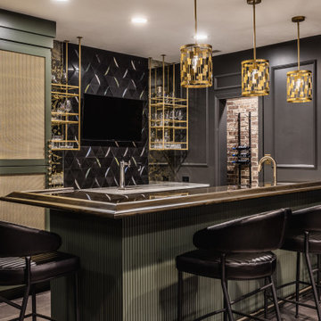 Noblesville Lower Level Speakeasy Vibe and Primary Bathroom