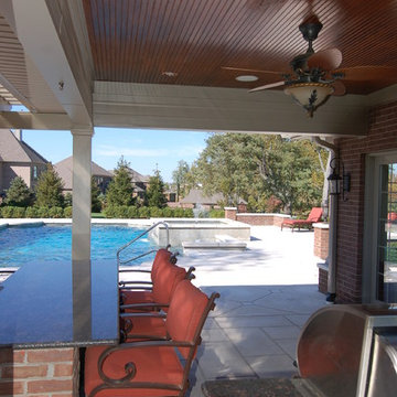 pool house and feature pool