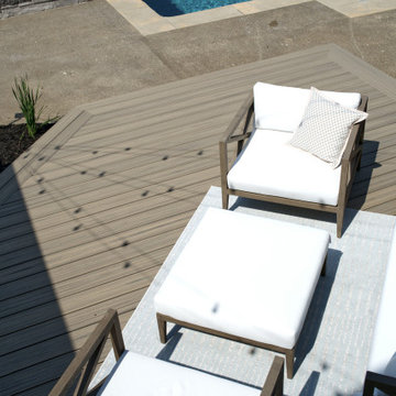 Custom Multi Tier Pool Deck with Cabana in Macomb, MI