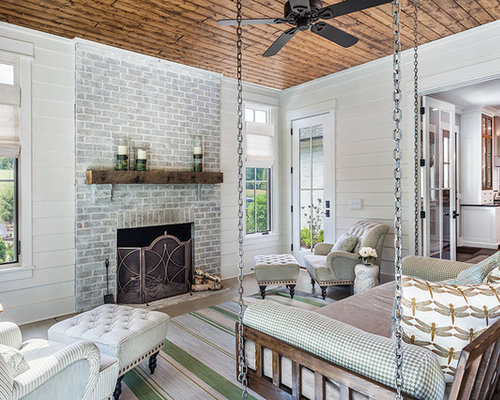 Wintergarten mit Kaminofen und Betonboden Ideen, Design & Bilder | Houzz