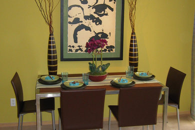 Example of a trendy dining room design in Seattle