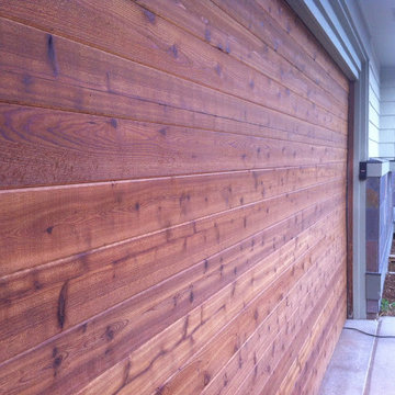 Cedar Sided Garage Door