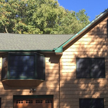 Centerport Siding - Somerset Wheat Hand-Split Shakes with Windows and Roof