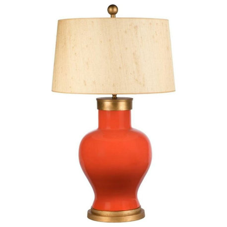 Tangerine Cove Couture Table Lamp Tangerine