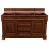 Brookfield 60" Single Vanity, Warm Cherry w/ 3 CM Arctic Fall Solid Surface Top