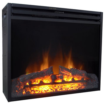 28" Freestanding 5116 BTU Electric Fireplace Heater Insert WithRemote Control