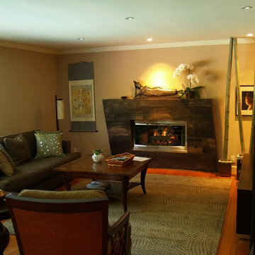 Compound angle fireplace tile