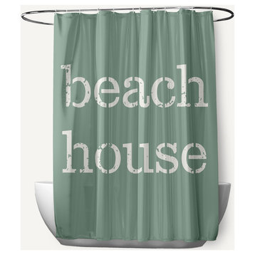 Beach House  Sage 70" w x 73" h Shower Curtain