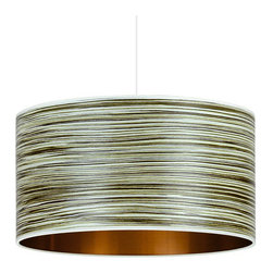 Storm | Green Stripe Drum Pendant - Pendant Lighting