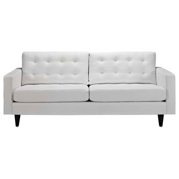 Empress Bonded Leather Sofa, White