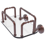 Allied Brass - Waverly Place Wall Mounted Guest Towel Holder, Antique Copper - This elegant wall mounted guest towel tray will add style and convenience to your bathroom decor. Ideally sized to hold your favorite guest towels or a standard box of Kleenex Tissues. Keep your vanity top organized and clutter free with this wall mounted accessory.  Tempered glass and brass rails are used to make this item sturdy and stylish. Any of our lifetime designer finishes will provide a lifetime of use.