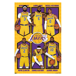 NBA Los Angeles Lakers - LeBron James 21 Wall Poster with Pushpins