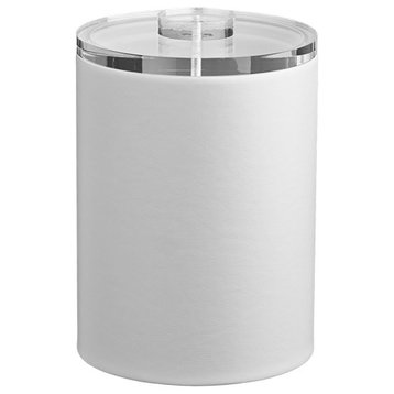 Kraftware Contempo White Ice Bucket with Lucite Lid, 2 qt.