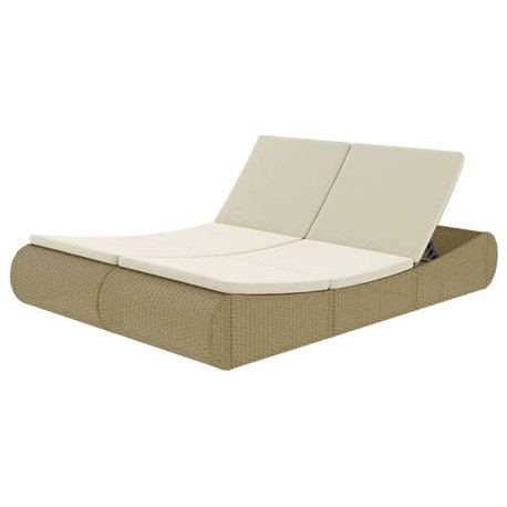 vidaXL Sun Bed Beige