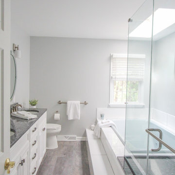 Two partial bath renovations complete the look