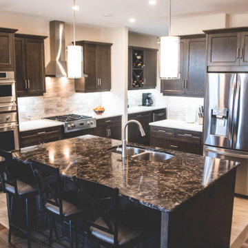 Custom kitchen with large island