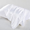 Luxury Silk-Cotton Blend Pillowcase Set of 2, 20'' x 26'', White