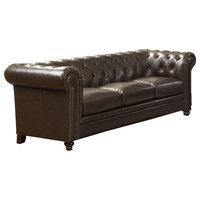 Emma Mason Signature Lenore Pull-Up Bonded Leather Stationary Sofa