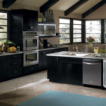 Contemporary Black Kitchen Cabinets