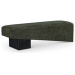 Meridian Furniture - Alora Upholstered Bench, Green, Black Finish - Indulge in the allure of the Green Fabric Alora Bench by Meridian Furniture. Its captivating design and luxurious Green Fabric elevate any space with effortless elegance. Crafted with precision and durability in mind, this stunning piece becomes the focal point of gatherings, fostering moments of connection and warmth. Embrace sophistication and style with the Alora Bench, a testament to exquisite taste and timeless beauty.