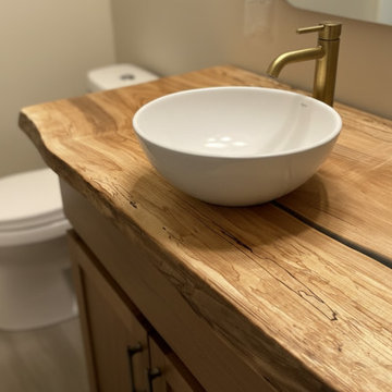 Customizable Live Edge Maple Vanity Tops, Made-To-Order